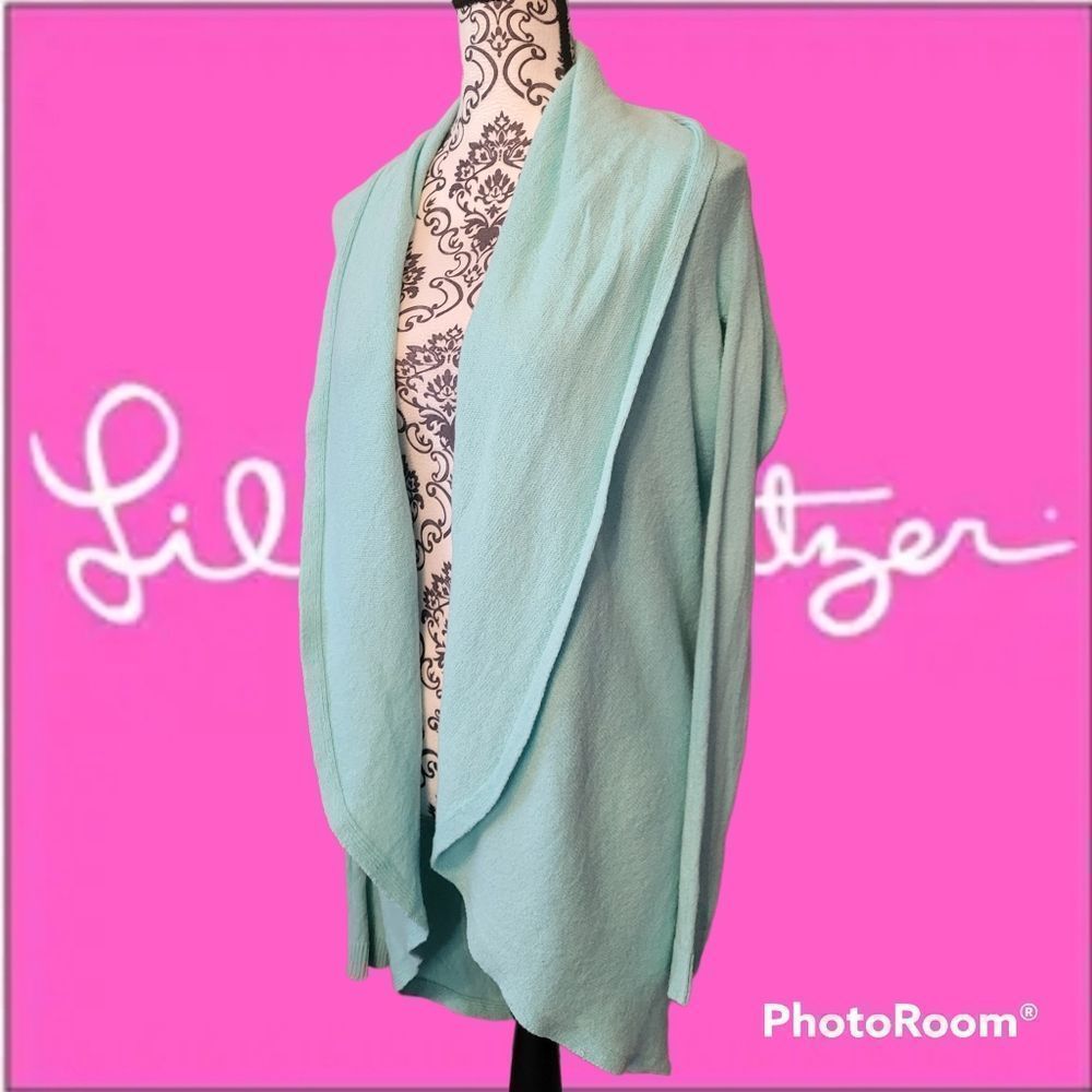 Lilly pulitzer aqua cardigan